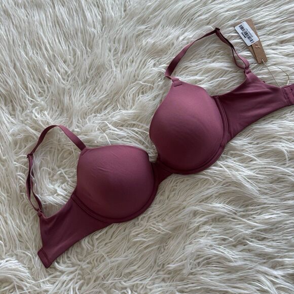 Skims Fits Everybody T-shirt Bra Beet Size 32DDD - Picture 2 of 9